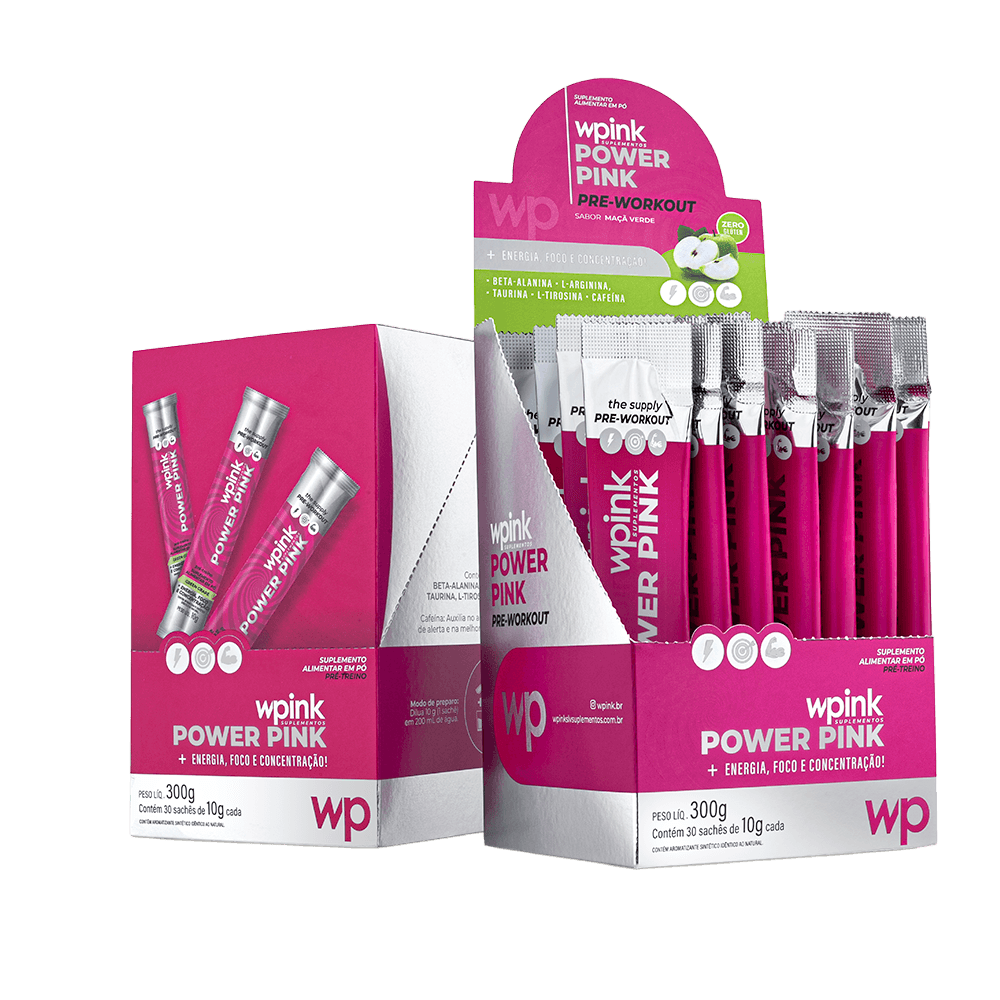 power pink de maçã verde - pré-treino - 300g - wp - foto 5